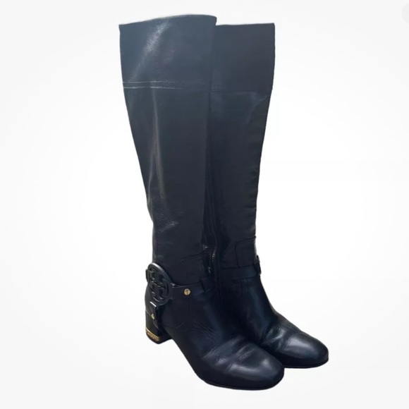 TORY BURCH RIDING HEELED KNEE HIGH BOOTS - Picture 2 of 16